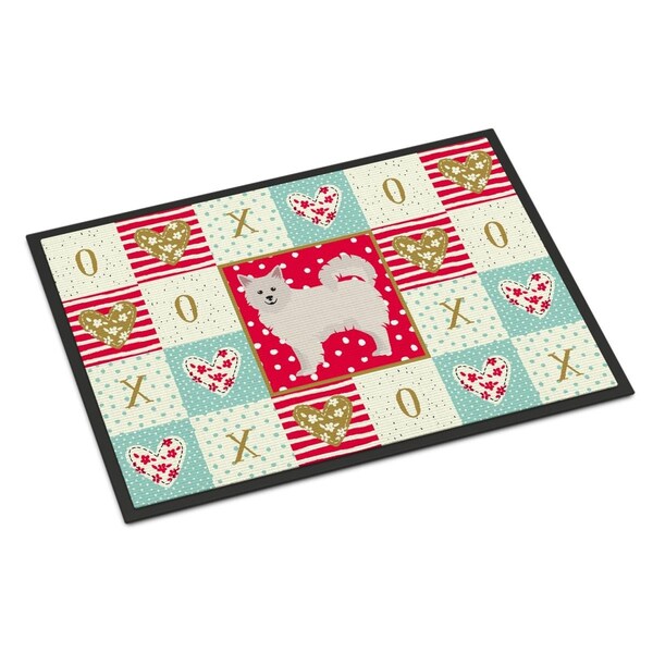 Carolines Treasures 18 x 27 in. Italian Spitz Love Indoor or Outdoor Mat CK5847MAT - main